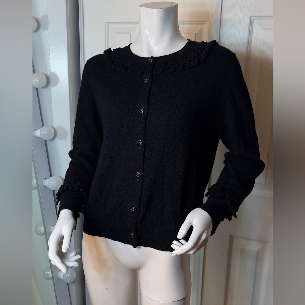 💯Pure Cashmere Elegant Black Women's Cardigan